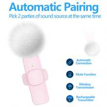 Professional Wireless Lavalier Microphone, Suitable For Interviews, Podcasts, Live Streaming And Stage Performances - ZSK-k9 Pink - View 8