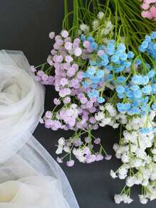 5pcs Artificial Flower Bouquets, Simulated Starry Sky Flowers, Used For Making Homemade Wedding Bouquets, Party Decorations And Home Decorative Flowers.