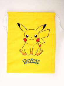 pokemon Pokemon Drawstring Pouch Featuring Pikachu And - Cute Storage Bag For Party Favors, Travel And Daily Use, Perfect For Fans