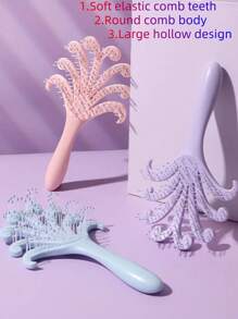 1pc 3-In-1 Massage Comb, 8-Prong Octopus Head Acupressure Comb To Stimulate Meridians And Smooth Hair