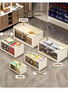 5/4/3/2/1 Layer Storage Cabinet, Foldable Storage Box, Home Living Room Toy Cabinet, Storage Shelf, Free Installation Kitchen Cabinet - Multicolor - View 3