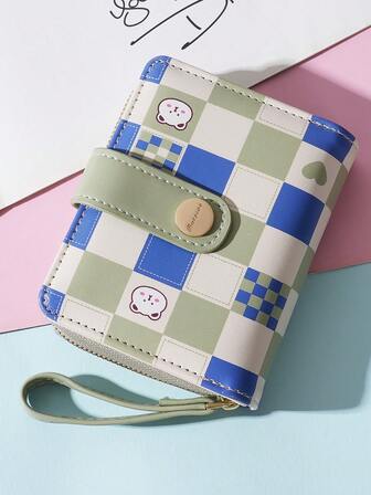 BATSIOE Billetera japonesa estilo lindo de gato en miniatura para mujeres y niñas, monedero con cremallera corta, tarjetero de estudiante, billetera pequeña, billetera linda para mujeres