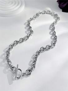 1 pieza Pulsera con cierre en forma de O de acero inoxidable de moda, adecuada para el uso diario de los hombres