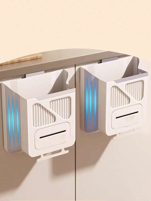 1 pieza Cubo de basura plegable de cocina en existencia, cubo de almacenamiento especial montado en la puerta del gabinete del hogar, cesta para papel higiénico del baño
