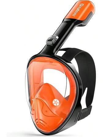Full Face Snorkel Mask, Snorkeling Gear For Adults With Latest Dry Top Breathing System And Detachable Camera Mount, Foldable Snorkel Mask Adult, Snorkels Anti-Fog & Anti-Leak