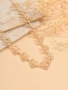 1 件夏季风格手工合金珊瑚项链，时尚珠宝适合日常佩戴、旅行、约会和摄影