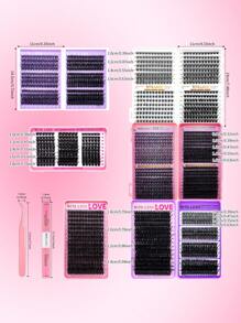 RITALASH RITALASH 640pcs/800pcs D Curl Individual Cluster Lashes 17 Styles Book Clusters DIY False Eyelash Extension Mix Length Natural And Comfortable False Eyelashes At Home For Daily Life&Dates And Party