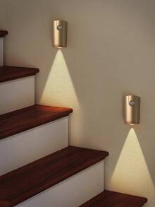 Luminária de parede adesiva para montagem em parede, fonte de alimentação de bateria recarregável de 1200 mAh, 3000 K/4000 K/6500 K, luminária de parede LED adequada para Eid Al-Adha, quartos, paredes, cozinhas, banheiros, superfícies de cama, corredores, banheiros, luz com sensor de movimento interna, luz com sensor de movimento magnético sem fio ajustável - Tamanho Único - Ver 6