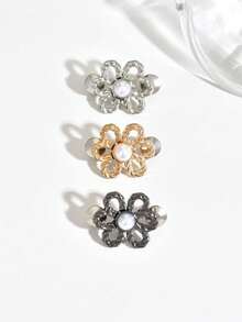 1/2pcs Adjustable Elastic Waist Clip Flower Buckle, Suitable For Jeans, T-Shirts, Trousers, No Sewing Required, Easy To Detach Button Clip School