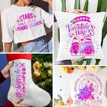 8 Colors Holographic Heat Transfer Vinyl, 30.4X50CM/12'' X19.6'', Glossy Rainbow Permanent Vinyl Metallic Foil HTV Vinyl Roll For T-Shirts, Bag, Home Decal, Window, Clothing, Holiday Party Decal, Chrome Iron On Vinyl, Easy To & Transfer - Multicolor - View 11