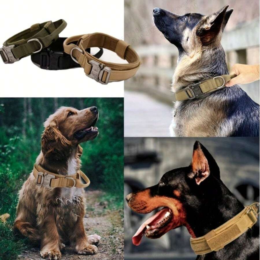 Military Tactical Dog Collar Dog Training Collar For Large Medium Dogs - Multicolor - View 1
