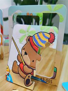 9 Stücke aus dickem Puzzle-Schaumstoff-Material mit Flachmuster von Koala/Giraffe/Krokodil, lustiges Cartoon-Tiermuster, Kinderspiel-Lernspiel-Geschenk zur Bildung