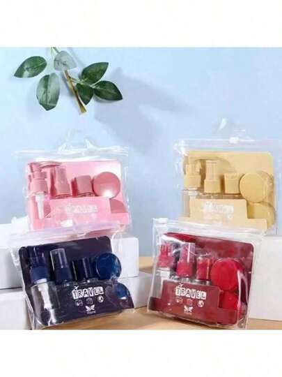 6pcs/Set Travel Bottles Spray Bottle Lotion Empty Shampoo Bottle Mini Bottle Face Cream Transparent Container Travel Essentials Travel Bottles Suit Spray Bottle Cosmetic Lotion Bottle Small Spraying Pot Plastic Bottle Spray Bottle Pressing Bottle