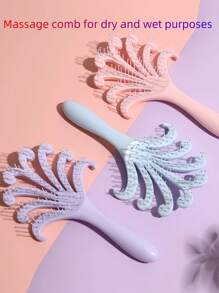 1pc 3-In-1 Massage Comb, 8-Prong Octopus Head Acupressure Comb To Stimulate Meridians And Smooth Hair