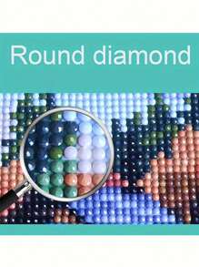 Disney Disney 5D Diamond Painting Kit, DIY Cartoon Pattern, Mosaic Rhinestone Art, Round Diamond Embroidery Cross Stitch Craft Set, Home Decor, Gifts