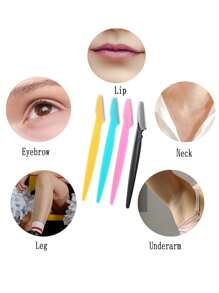 24pcs Multicolor Eyebrow Trimmer, Portable Eyebrow Shaver Razor Shaper Tool For Face Hair Removal, Grooming And Personal Care, Easy To Use Shaving And Depilating. Compact And Lightweight With A Protected Fine Shaver Head For Precise Trimming While Helping To Prevent Scratches And Cuts.