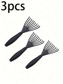 3 Peças/Conjunto Ferramentas de Limpeza de Pente - Limpador de Pente, Pente com Cabo de Plástico, Escova para Remover Resíduos de Cabelo, Ferramentas de Salão e Cabeleireiro