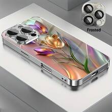 A Beautifully Vibrant Artistic 3D Tulip Pattern Electroplated Glass Phone Case With Lens Protection For IPhone Models 16/ 16Pro/ 16Promax/ 16Plus/ 15/ 15Plus/ 15Pro/ 15Promax, 14/ 14Plus/ 14Pro/ 14Promax, 13/ 13Pro/ 13Promax, 12/ 12Pro/ 12Promax, 11/ 11Pro/ 11Promax, 7/ 8Plus, Xr/ Xs/ Xsmax, Featuring Full Coverage And Drop Protection With Tempered Glass, A Phone Accessory. - Mixed color 1 - 查看 4