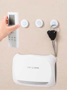 Portable Magnetic Control Remote Control Bracket Self-Adhesive Plastic, Non-Punching, Remote Router Wall Bracket For Home Office