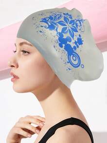 Women Long Hair Swim Cap, Silicone Swim Cap With Ear Protection, Swimming Cap For Long Hair, Suitable For Men & Women, Special Design Waterproof Slip-Resistant Long Hair Swim Cap For Adults, Beach Essentials, Beach Accessories, Pool Float - Multicolor - View 19