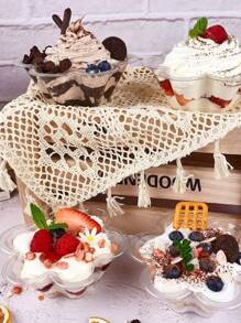 10 piezas/1 pieza - 8 onzas. Tazas de postre, pequeños tazones de plástico transparente desechables para fiestas para helados, parfait, frutas, tentempiés