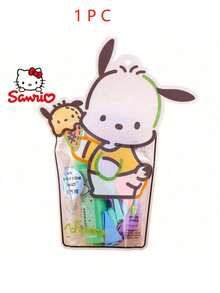 Sanrio 1 szt. Uroczy piesek Pacha, okrągłe, Hello Kitty, świąteczne dekoracje powietrzne, 20 sztuk, w tym stanowisko do pompowania, dekoracja urodzinowa, artykuły na imprezy tematyczne, świąteczne wypełniacze skarpet, upominki na imprezę halloweenową, torby na prezenty urodzinowe, walentynkowe niespodzianki, torby na psikusy lub smakołyki, prezenty dla tajnego Mikołaja, upominki na prysznic, zestawy powitalne na wesele