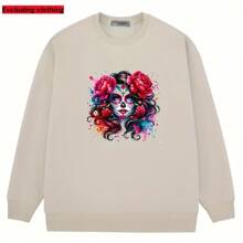 1/2/3 Pcs DTF Transfer Stickers - Vibrant Sugar Skull & Floral Designs, Washable Heat Transfer Patches For DIY T-Shirt, Jeans, Masks, Bags, Inspired By Art, Decorative Masks With Talent, Custom DIY Clothing, Colorful Patterns, Easy To Apply Appliques
