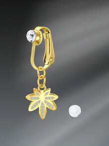 CIZME Fake Belly Rings Stainless Steel Gold Dangle Belly Button Rings Non Piercing Navel Jewelry Fake Pierced Navle Rings For Women Daily Wear - Multicolor-2 - View 19