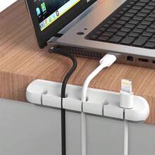 Desk Clip/Cable Organizer For Cable Management - White - View 1