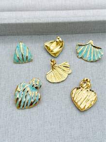 Irregular Enamel Flower Pendant Earrings, Unique Colorful Petal Leaf Declaration Perforated Earrings, Exquisite And Sweet Jewelry Gifts, Suitable For Young Girls