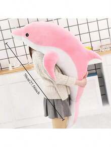 可爱柔软海豚毛绒动物午睡枕女孩礼物 K1MA - 彩色 - 查看 9