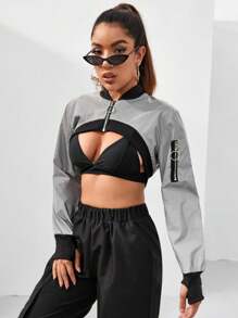 Women's Chic Streetwear Style Super Short Jacket