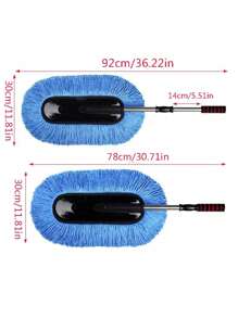 1 Stück Teleskop-Autowaschmopp mit langem Griff, Staubentferner, Wachsbürste, Mikrofaser-Autopinsel, Reinigungsbürste für Autopflege, weiche Staubwedel für Auto und Zuhause, Autozubehör