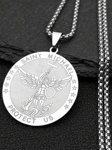 Archangel Order Of St. Michael Necklace For Women And Men Gold/Silver/Black Color Stainless Steel Chain Protection Gift - Necklace - View 1