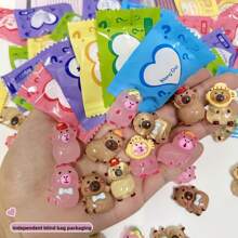 50pcs Cute Capybara Blind Bag Capybara Surprise Lucky Gift Box, Capybara Themed Surprise Independent Packaging, Suitable For Holidays Party Gifts, Birthday And Festival Gifts Party Surprise Cartoon Accessories, Birthday Gifts, Festival Party, Very Suitable For Toy Small Gifts To Give As Presents