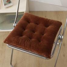 1pc Thickened Meditation Cushion, Simple Office Seat Cushion With Double-Sided Plush, Non-Slip Home & Dining Chair Pad, Butt Cushion Room Decor Aesthetic Room Decor Home Decor Living Room Decor Office Chair Chair Cushion Back To School School Supplies