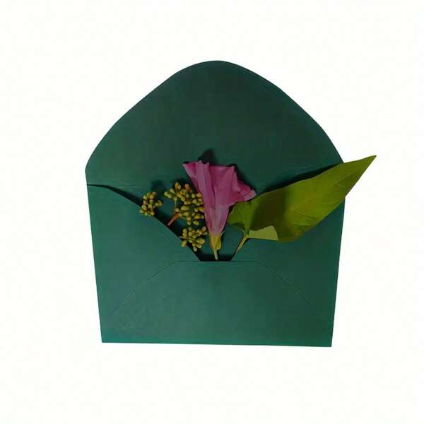 50pcs/Pack 5x7 Inch A7 Self-Seal Envelopes, Suitable For Invitations, Smooth Surface, Applicable To Various Occasions (Engagement, Thanksgiving, Christmas, Halloween), Strong Adhesive, Printable Mailing Envelopes, Suitable For Wedding, Photos, Announcements - Deep Green