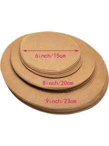 50 Sheets Round Baking Parchment Paper, 6, 8, 9 Inch Non-Stick Cake Pan Parchment Liner For Baking, Grilling And Steaming Bread