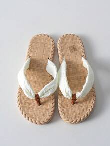 Tropiscape Women's Fashion Elegant Classic Anti-Slip Outdoor Beach Flip Flops, Summer Autumn Winter Gifts - White - View 8