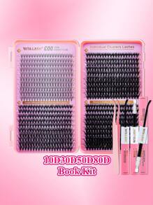 RITALASH RITALASH 640pcs/800pcs D Curl Individual Cluster Lashes 17 Styles Book Clusters DIY False Eyelash Extension Mix Length Natural And Comfortable False Eyelashes At Home For Daily Life&Dates And Party