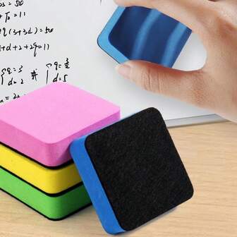 Felt Plush 5*5 Small Squares With Magnetic Blackboard Eraser EVA Plush Whiteboard Eraser Magnetic Children's Board Eraser,Back To School