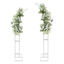 gladney 2 PCS Curved Wedding Arched Stands Backdrop Stand For Ceremony And Party - 白色 - 查看 11