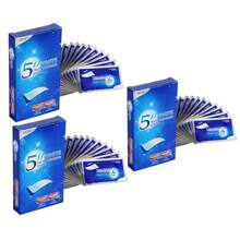 Set da 7 strisce sbiancanti per i denti trasparenti 5D, facili da usare, ipoallergenici, adatti per l'uso quotidiano