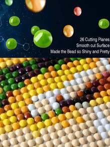 1pc Round Diamond Painting Kit, Colorful Cat 5D DIY Diamond Painting Kit, Full Round Diamond Embroidery Kit, No Frame Crystal Bead Mosaic Decor Gift, Birthday Present, Suitable For Adult Beginners, Great For Home Decor And Wall Decoration