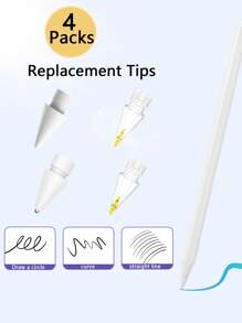 3/6/9 PCS Replacement Tips Compatible With Apple Pencil 1st/2nd Gen, Pencil Nibs Compatible With Ipad Pro Pencil 2/1 Gen,IPad Pro Pencil Sets Best Gifts For Christmas, Family, Friends, Birthday, Holiday Pen Accessories