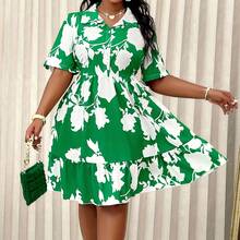 BIUBIU Plus Size Loose Summer Casual Dress (Floral Pattern Randomly Picked)