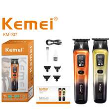 Kemei KM-037 Cordless Barber Hair Clippers For Men Professional,R TYPE BLADE,2 Speed,LED Display,Beard Hair Trimmer For Men,Men Barber Hair Clippers,Hair Cutting Tools Kit,Electric Razor Beard Shavers Gift For Men,USB Type-C - Multicolor - View 3