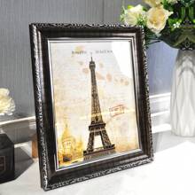 1pc Retro Style Picture Frames For Wall And Table,White Golden Silvery Dark Gray Rose Color,Suitable For 3.5x5in/4x6in/5x7in/6x8in/8x10in/A4 Photo Paper Exquisite Room Decor And Beautiful Wall Decor,Suitable For Various Indoor Scenes Such As Bedrooms, Offices, Restaurants, Corridors, Etc.,As A Gift For Mother's Day, Father's Day, Halloween, Christmas, New Year. Without Cardboard And Photo Paper