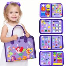 1PC Busy Board For Toddlers, Montessori Toys For 3 4 5 6 Year Old, 8 In 1 Busy Book, Sensory Toys, Basic Dress Motor Skills Educational Activities, Toddler Travel Learning Toys, Gifts For Boys And Girls
