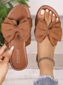 Bailarinas con lazo, flor y suela antideslizante para mujer, de estilo casual y sencillo, adecuadas para primavera/verano, versátiles para usar en casa, exterior, viajes, escuela, playa, romano